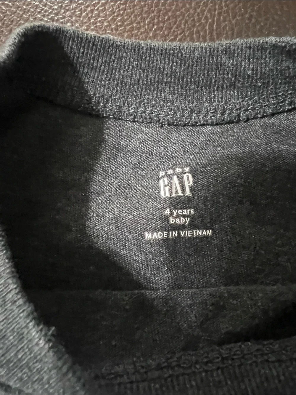 GAP Charcoal Gray Logo Short Sleeve Tee